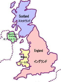 英国概略地図